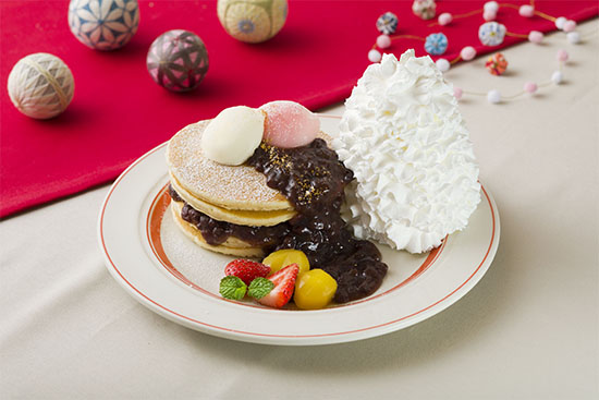華やかに彩る和風パンケーキが登場！ 「ニューイヤーズぜんざいパン